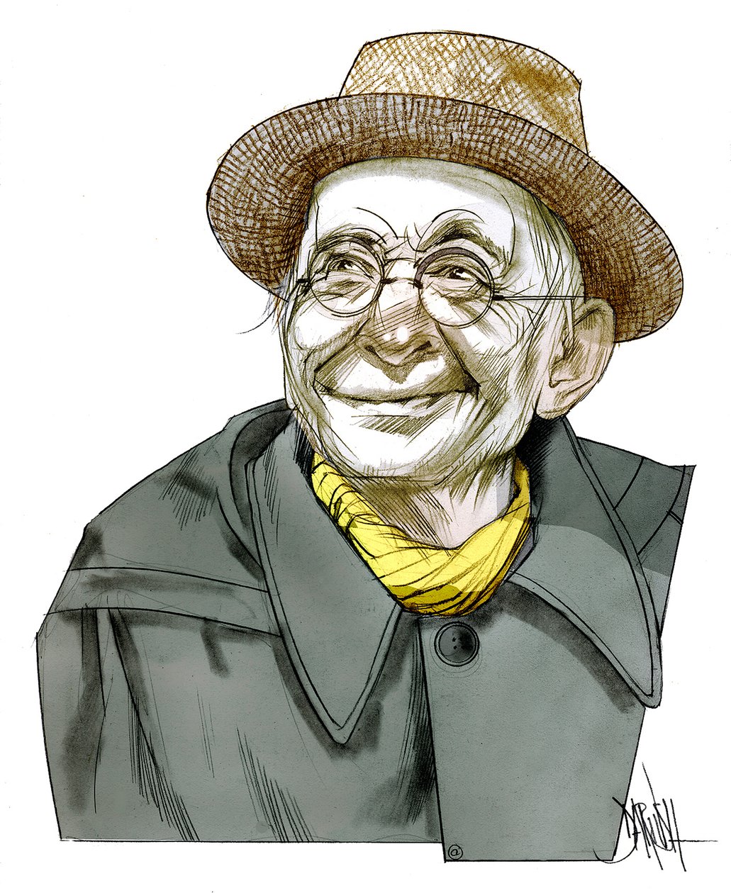 Paul Leautaund , 2011 (digitaalinen värikynäpiirros) tekijältä Dariush Radpour