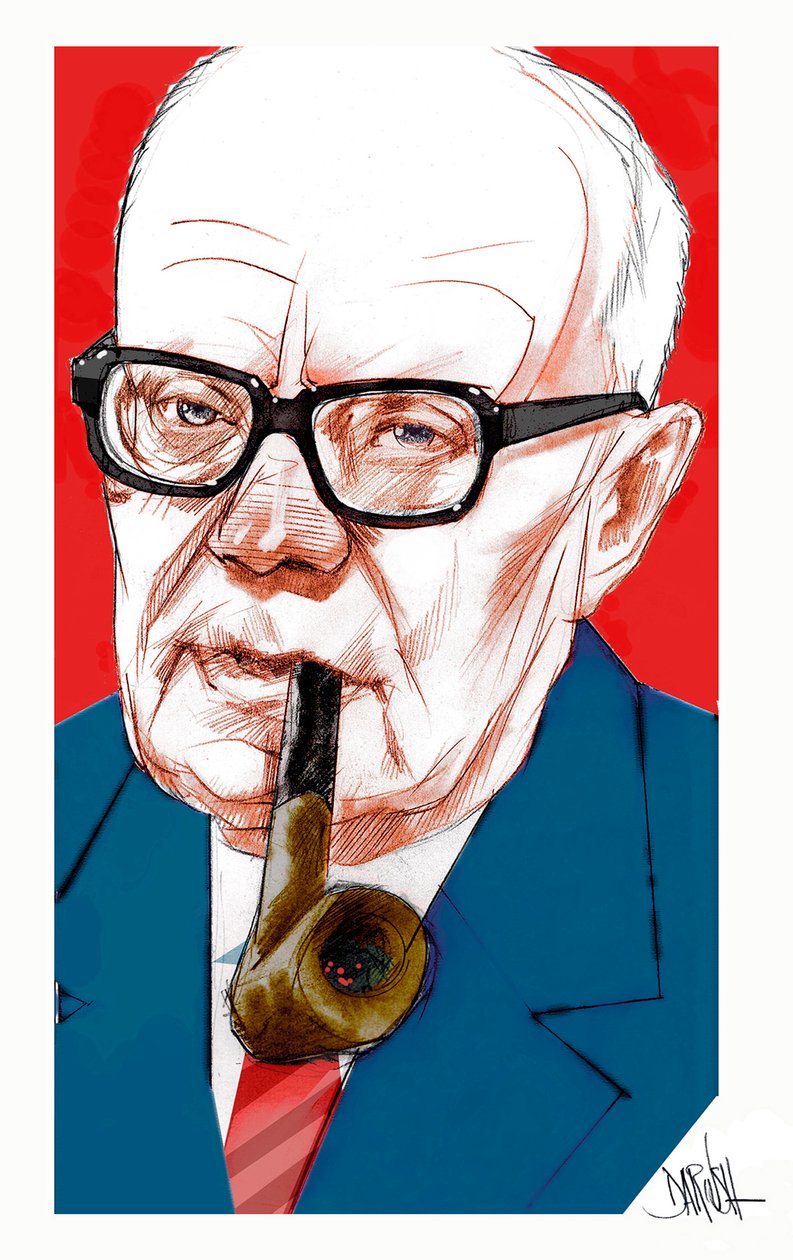 Sandro Pertini, 2022 (digitaalinen värikynäpiirros) tekijältä Dariush Radpour