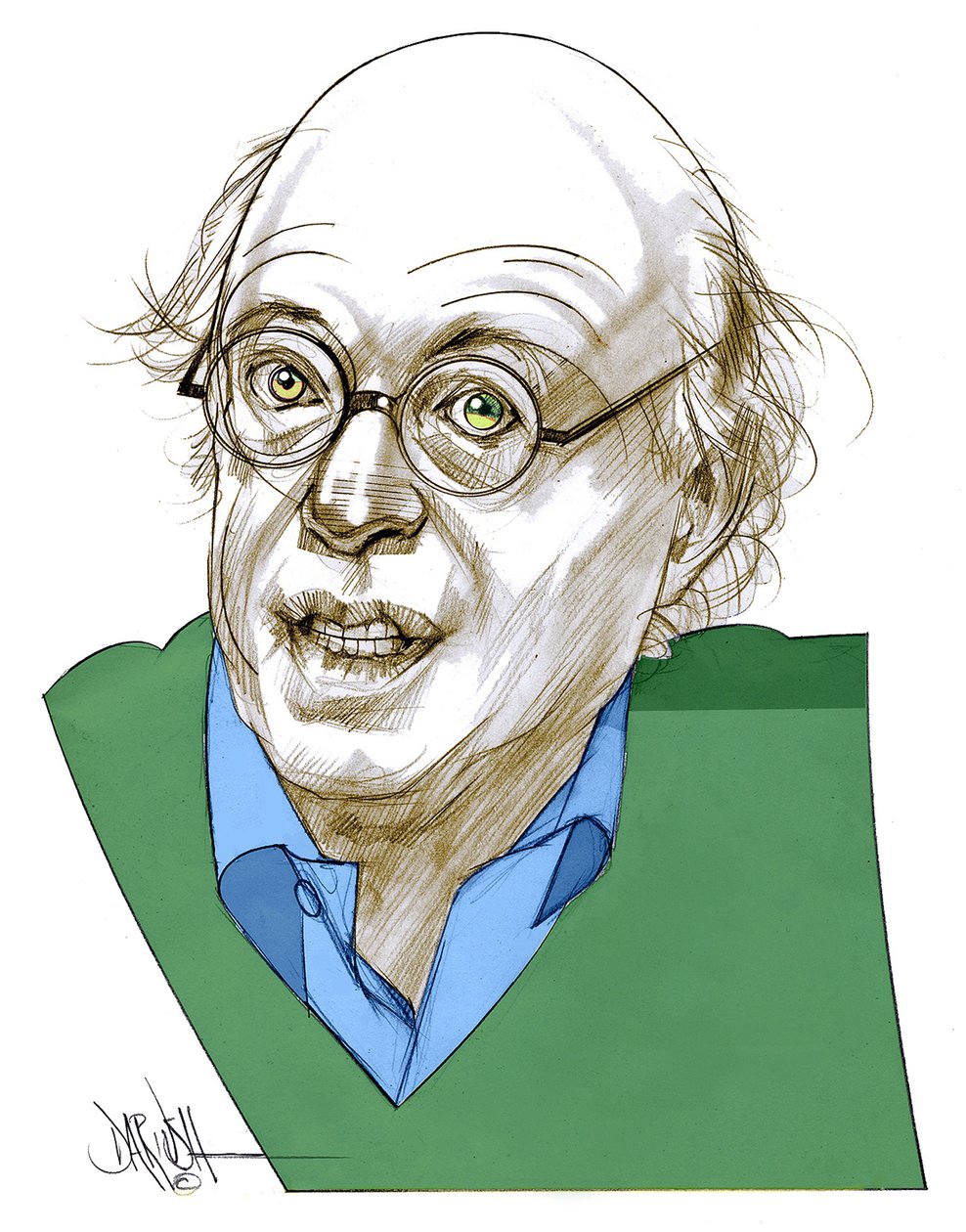 Sennett Richard , 2008 (digitaalinen värikynäpiirros) tekijältä Dariush Radpour