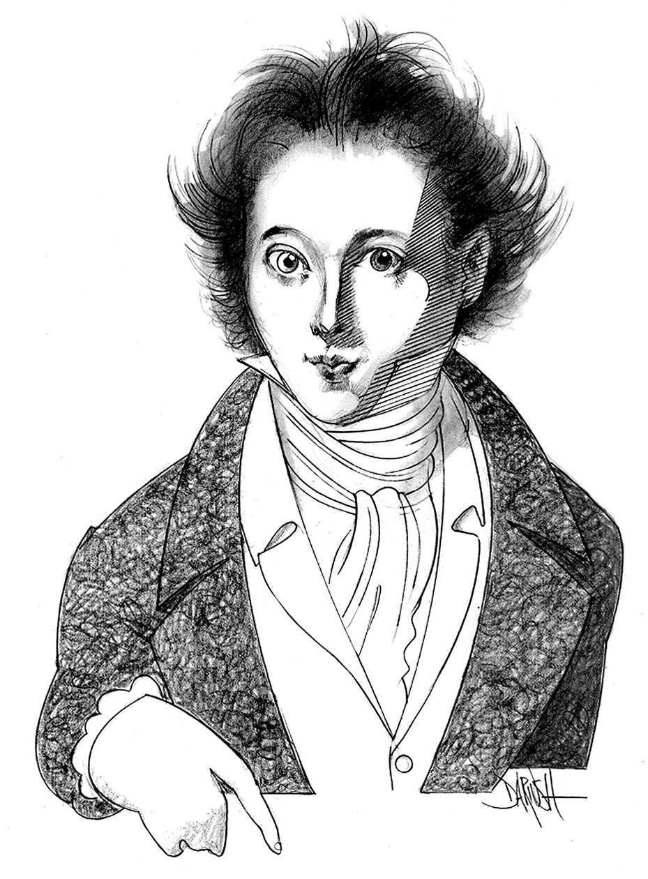 Vincenzo Bellini, 2011 (lyijykynäpiirros) tekijältä Dariush Radpour