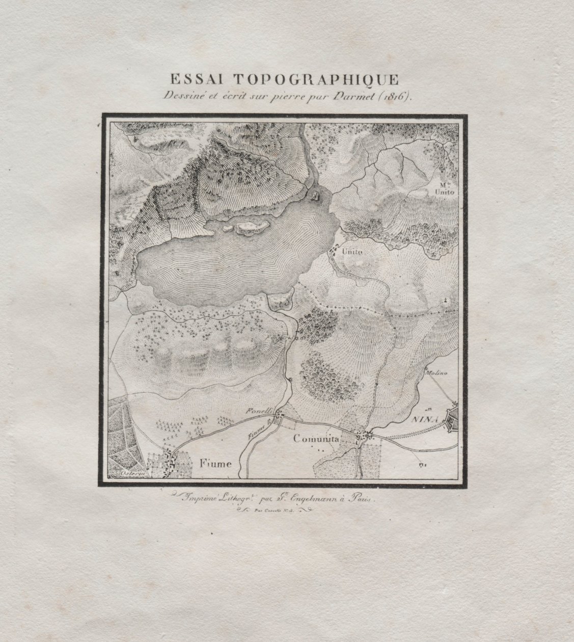 Kokoelma litografisia esseitä: Topografinen essee, 1816. tekijältä Darmet