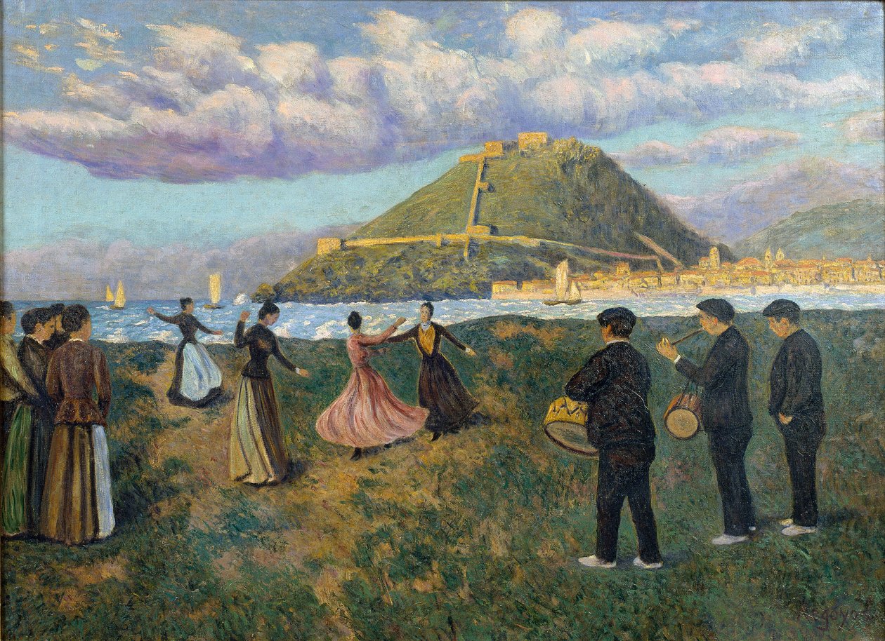 Baskijuhla (tanssi El Antiguossa, San Sebastiánissa) tekijältä Darío de Regoyos