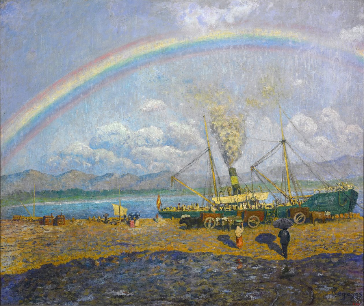 Kaatosade. Santoña Bay. Sadekuuro. Santoñan lahti tekijältä Darío de Regoyos