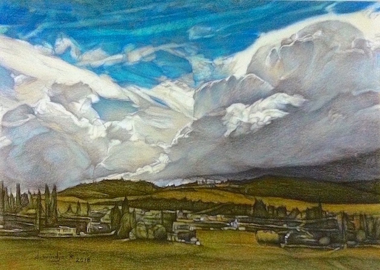Unsettled Sky, 2018 (lyijykynä paperille) tekijältä Darrell Windjack