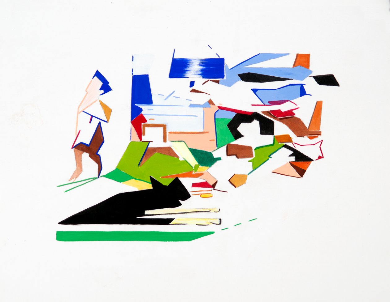 Kennedyt (maisema), 2019 (gouche paperille) tekijältä Darren Coffield