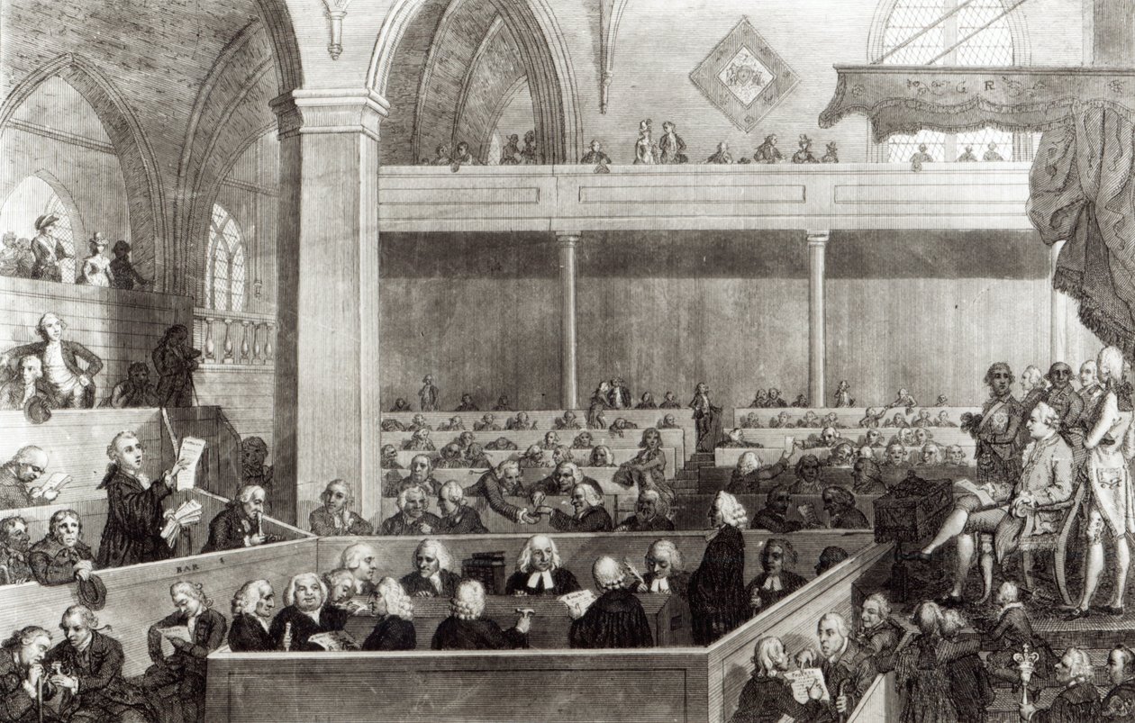 Skotlannin kirkon yleiskokous, kaiverrettu R. Scottin toimesta, 1787. tekijältä David Allan