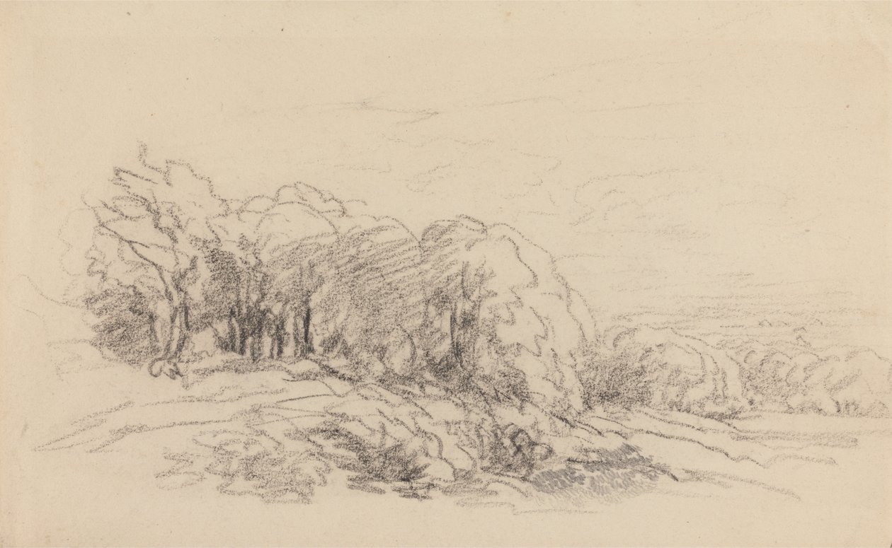 Maisema puiden kanssa tekijältä David Cox