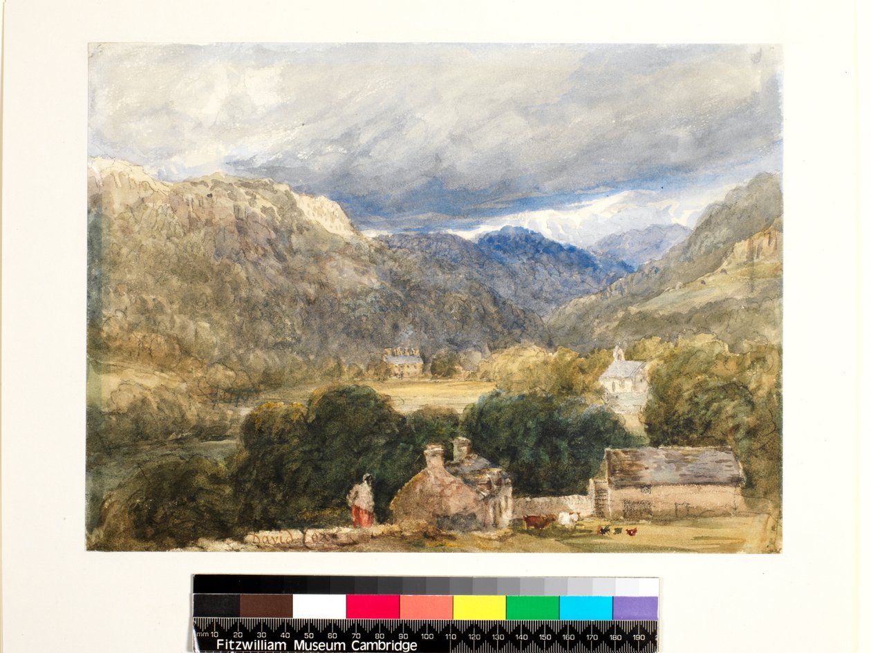 No.1273 Bettws-y-Coed (wc ja musta liitu paperille) tekijältä David Cox
