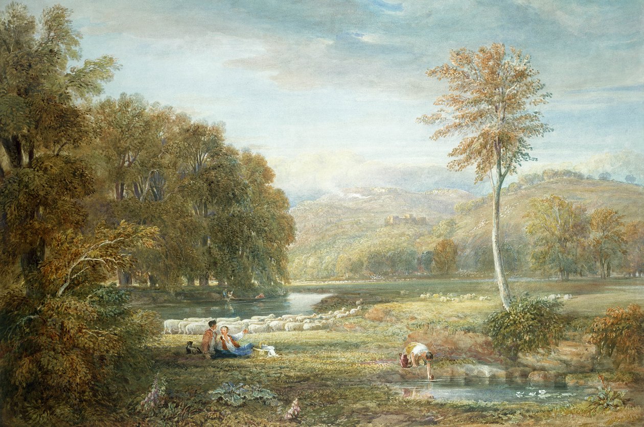 Pastoraalinen kohtaus tekijältä David Cox