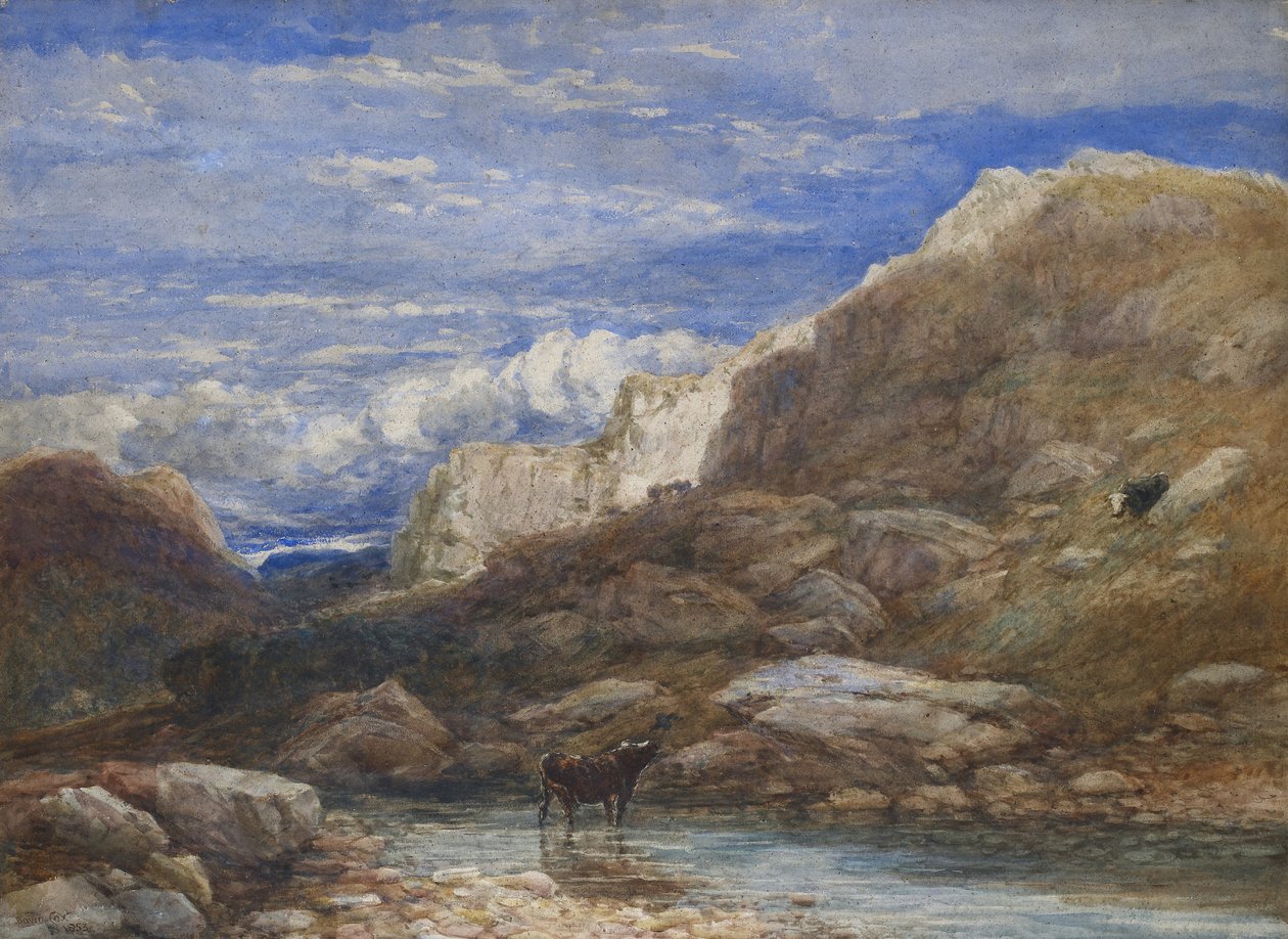 Haaste, 1853 (akvarelli paperille) tekijältä David Cox