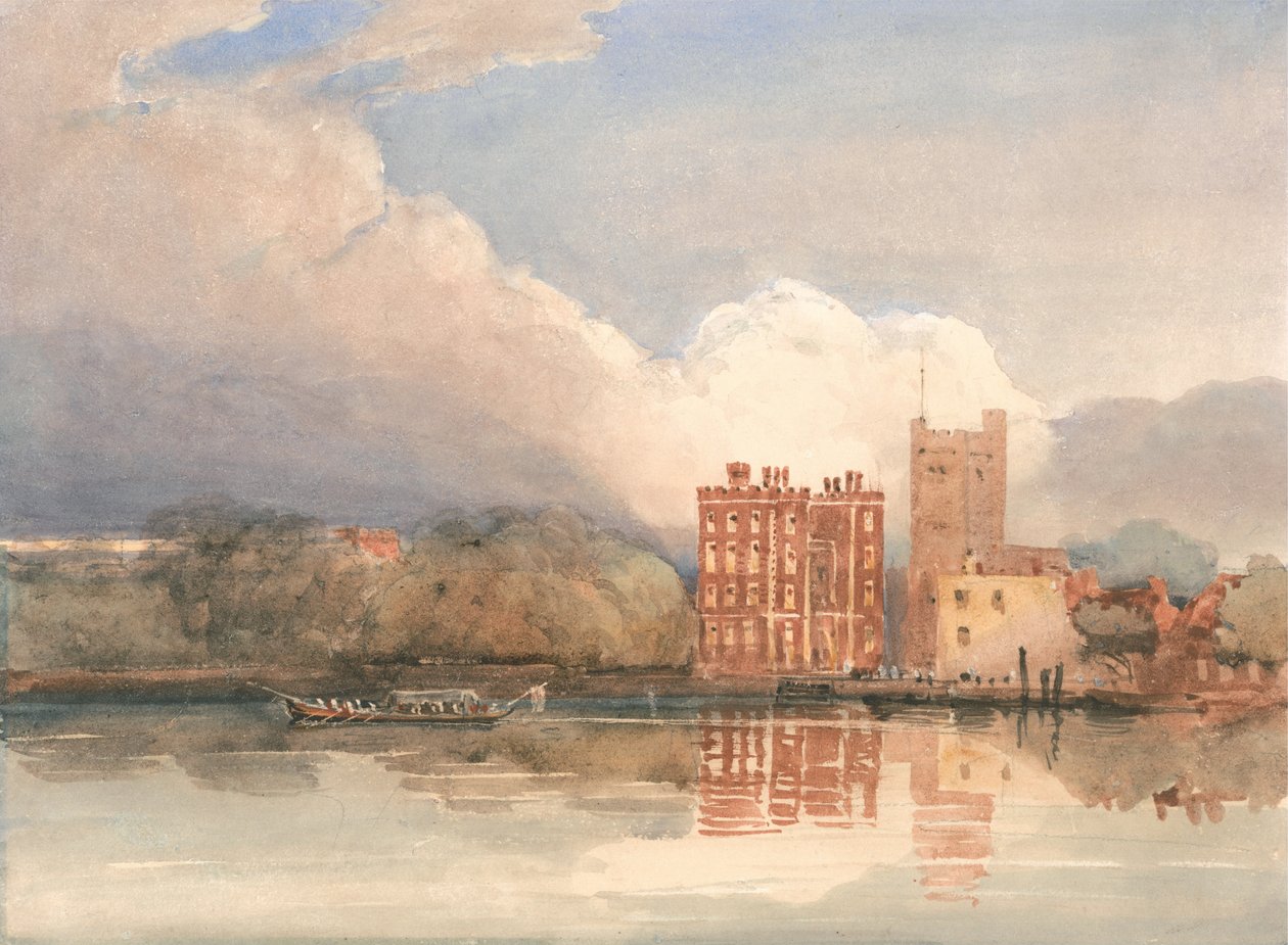 Näkymä Lambethin palatsille Thamesilla tekijältä David Cox