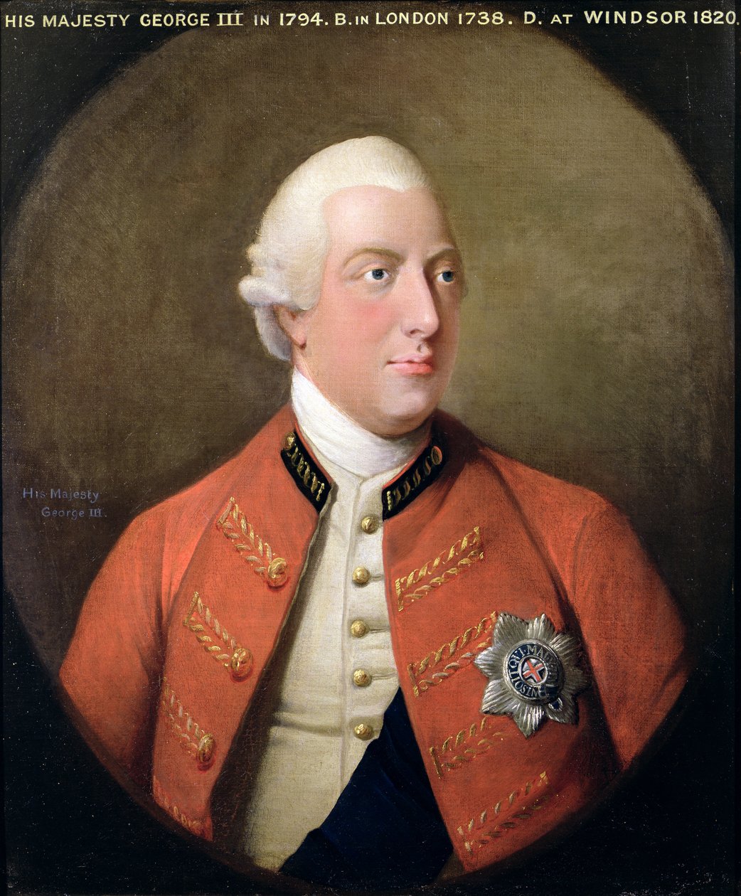 Yrjö III:n (1738-1820) muotokuva 1794 tekijältä David Dodd