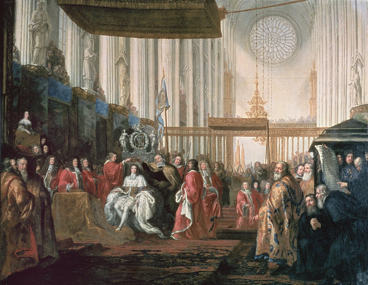 Karl XI:n kruunaus (1655-1697) tekijältä David Klöcker Ehrenstrahl