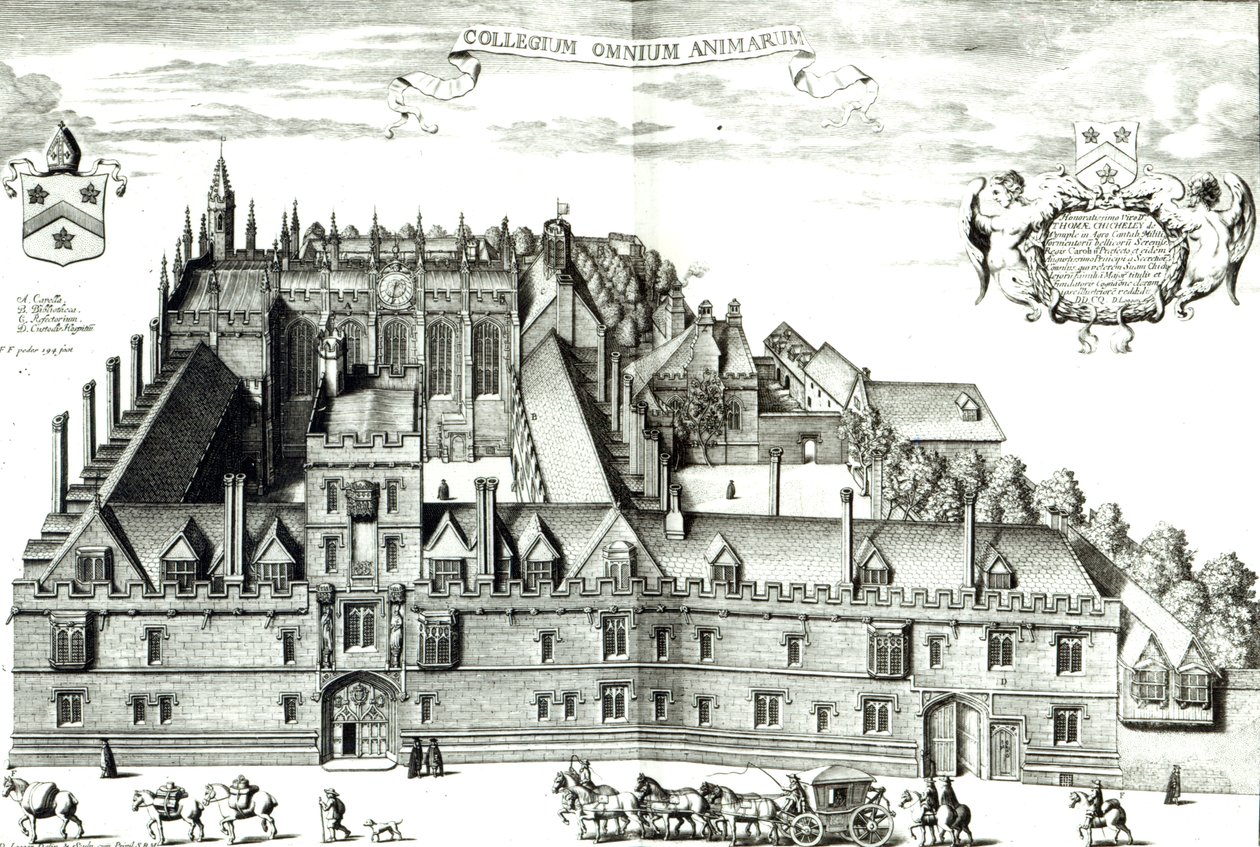 All Souls College, Oxfordin yliopisto, 1675 tekijältä David Loggan