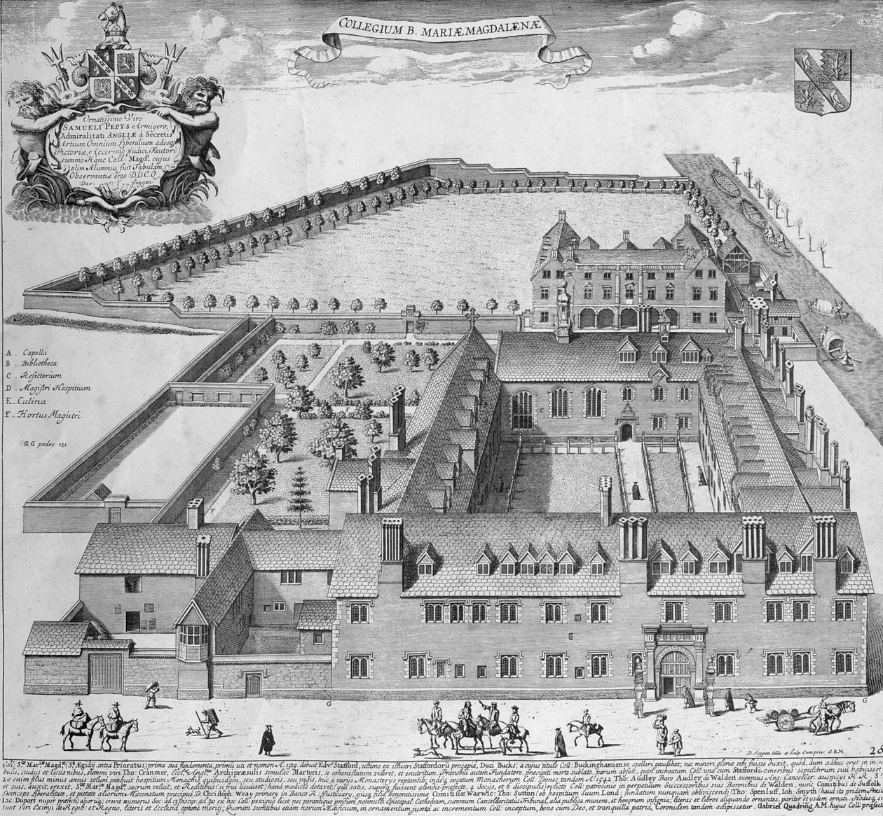 Magdalene College, Cambridge tekijältä David Loggan