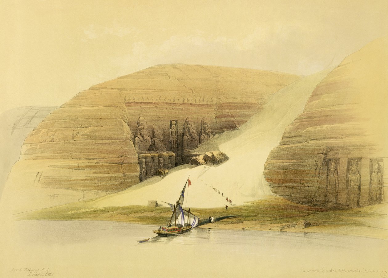 Kaivettu Abu Simbelin temppeli Egyptistä ja Nubiasta, Vol.1 tekijältä David Roberts