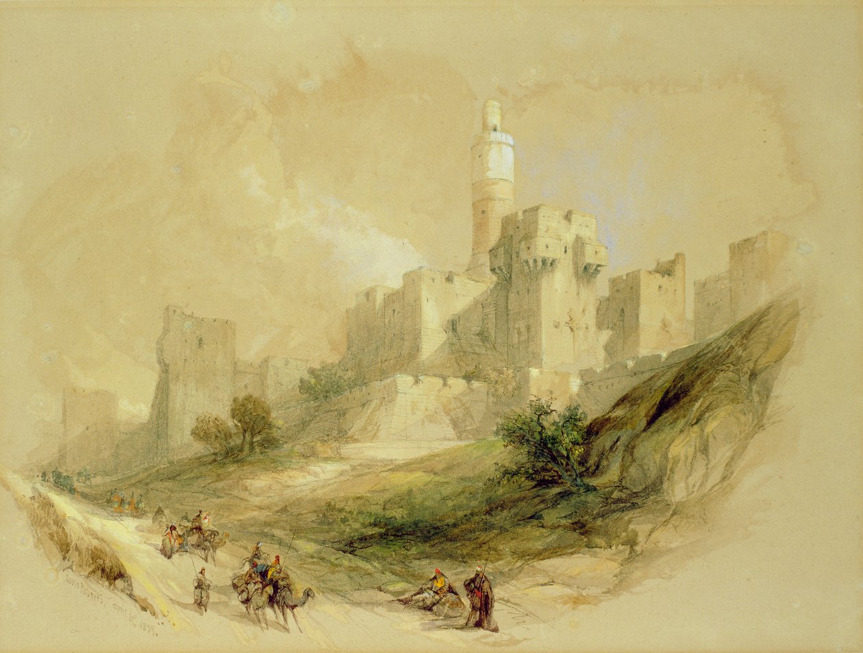 Jerusalem ja Daavidin torni tekijältä David Roberts