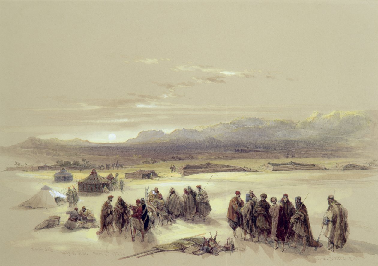 Seir-vuori, Wady el Ghar, 4. maaliskuuta 1839 tekijältä David Roberts