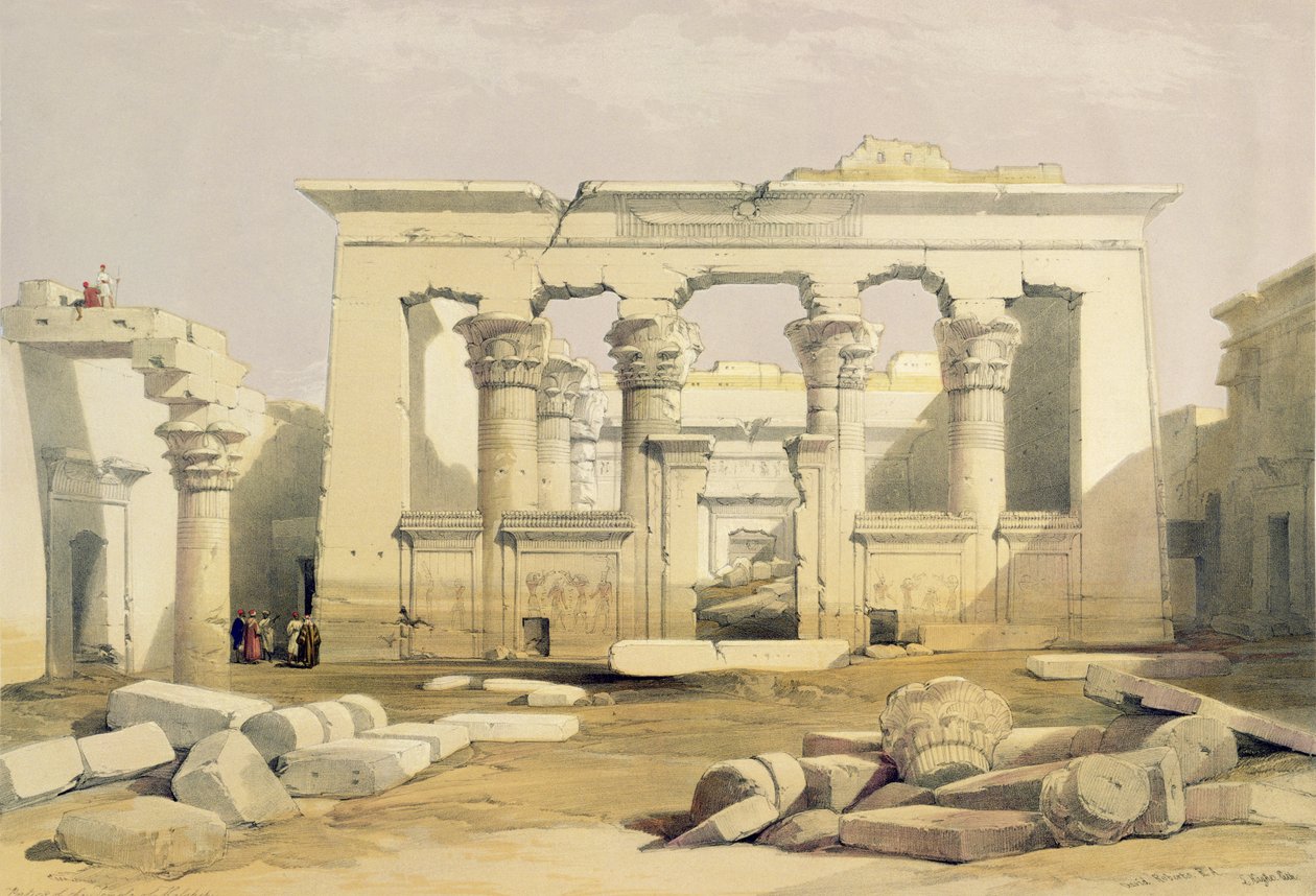 Portico of the Temple of Kalabshah, Egyptistä ja Nubiasta, Vol.1 tekijältä David Roberts