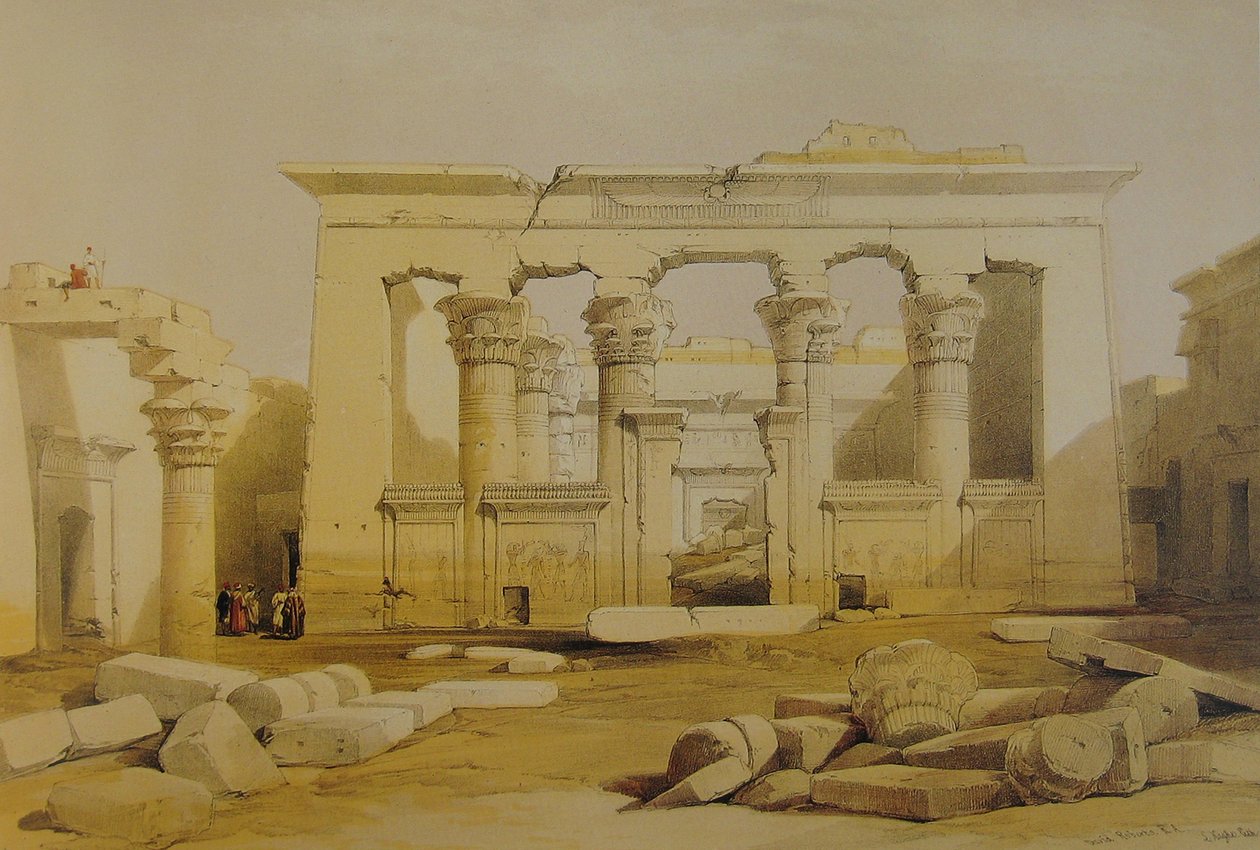 Portico Kalabshen temppelistä, Nubia tekijältä David Roberts