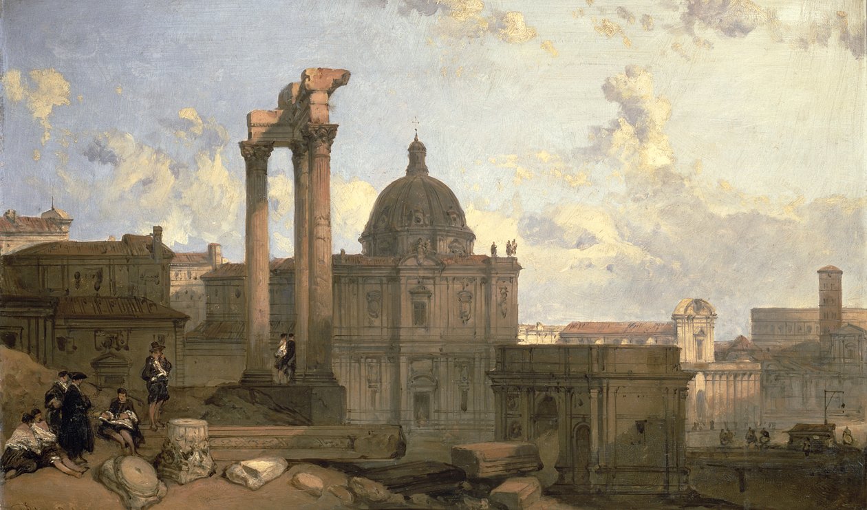 Forum Romanumin rauniot, 1859 (paneeli) tekijältä David Roberts