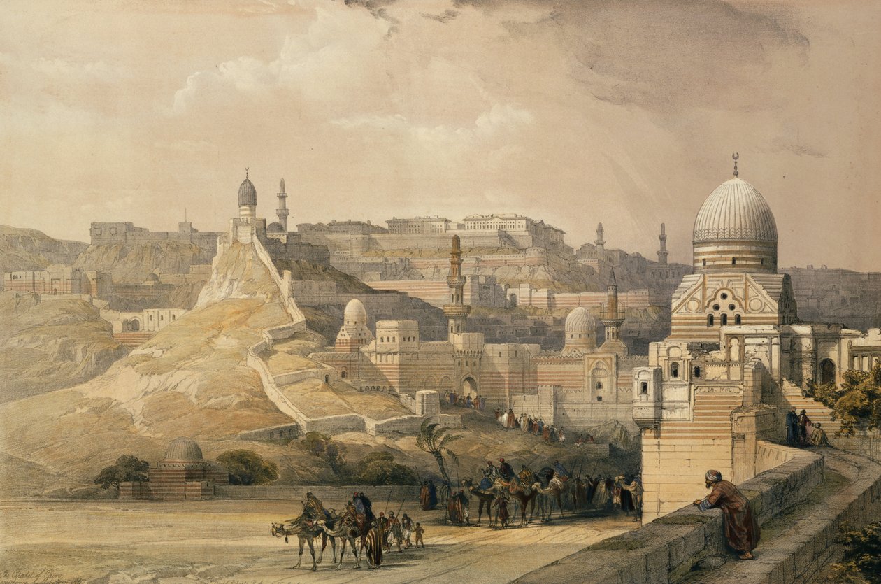 Kairon linnoitus, Mehmet Alin asuinpaikka, Egyptistä ja Nubiasta, Vol.3, 1838 tekijältä David Roberts