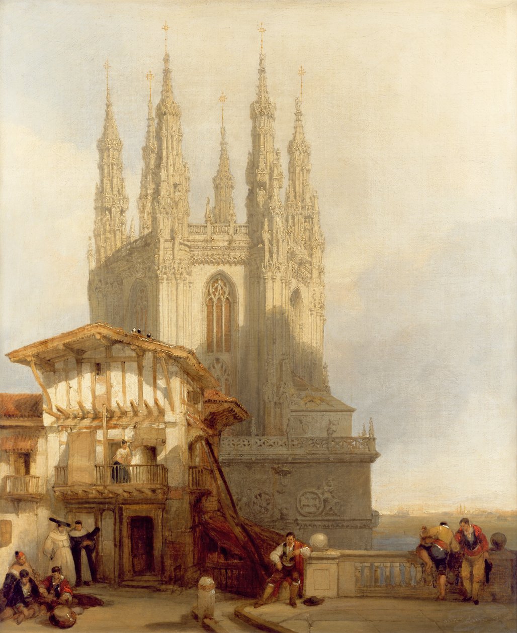 Sisäänkäynti pohjoisrunkoon, Burgosin katedraali, 1835. tekijältä David Roberts
