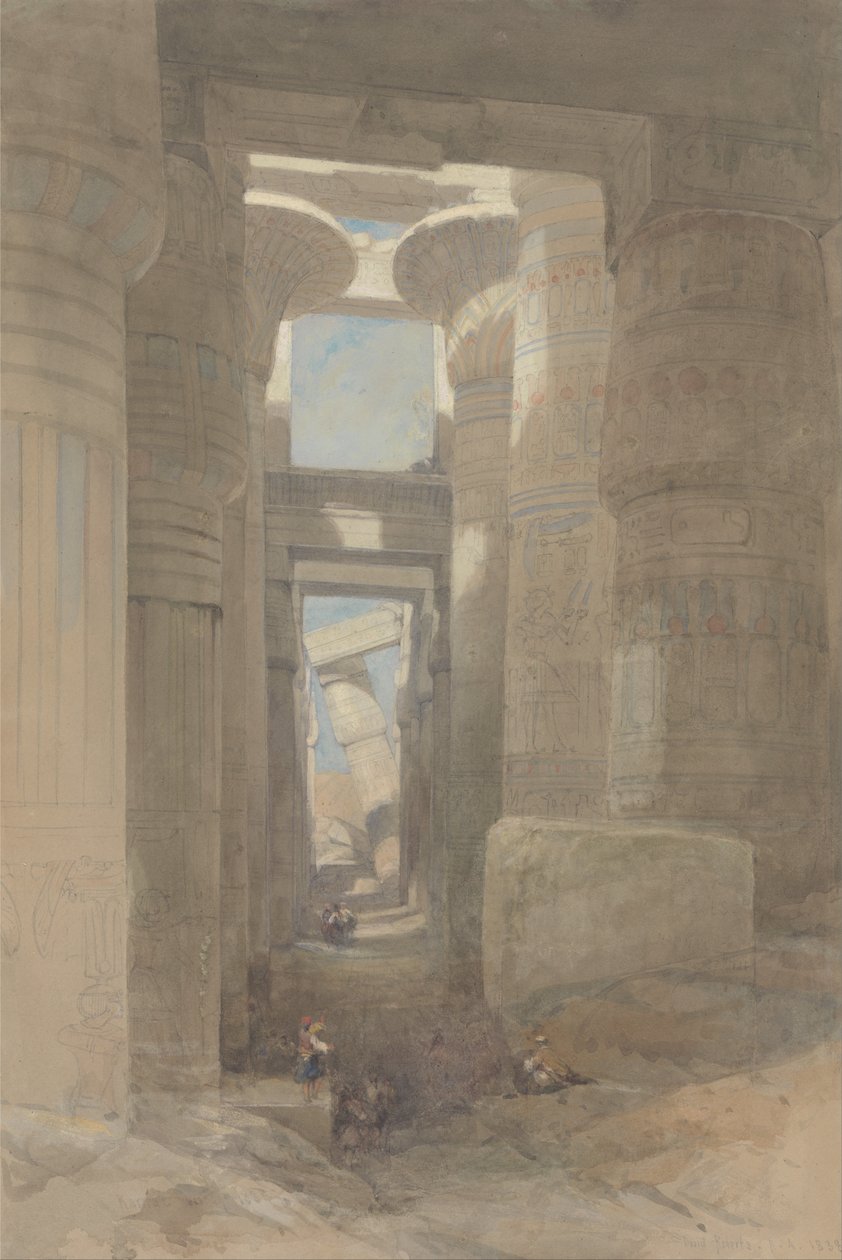 Amun Karnakin suuri temppeli, Hypostyle Hall tekijältä David Roberts