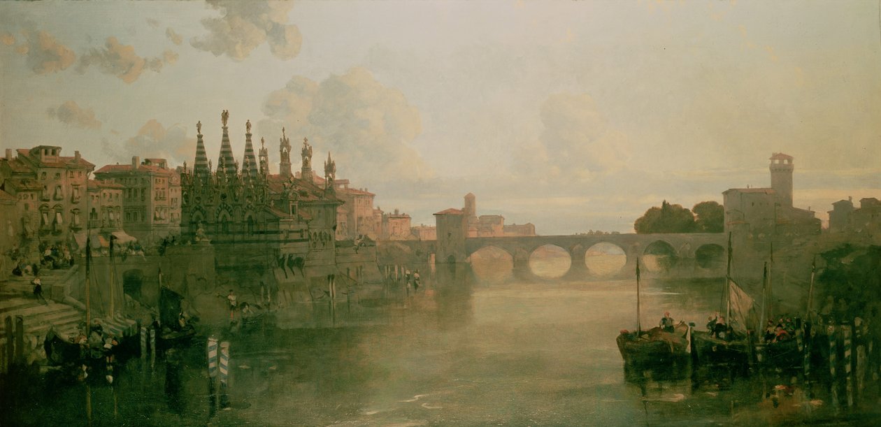 Näkymä Pisalle, n. 1859 tekijältä David Roberts