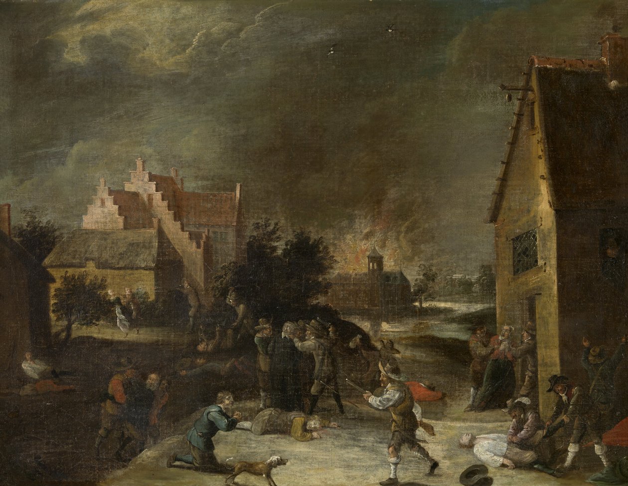Kylän ryöstely tekijältä David Teniers the Younger