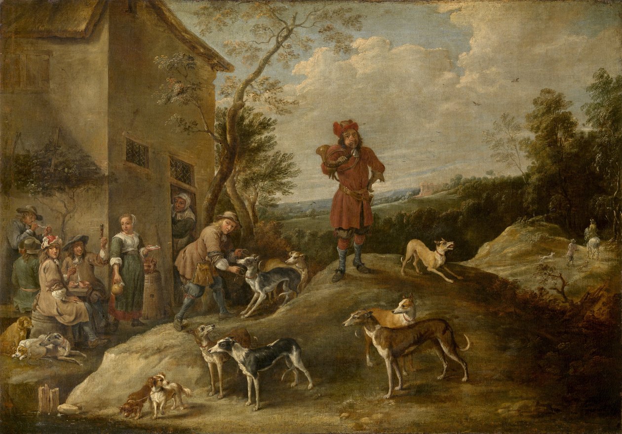 Lepäävät metsästäjät tekijältä David Teniers the Younger