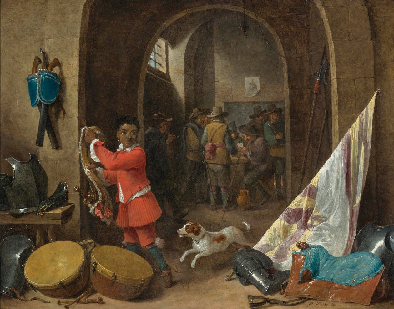 Vartiointihuoneen sisustus tekijältä David Teniers the Younger