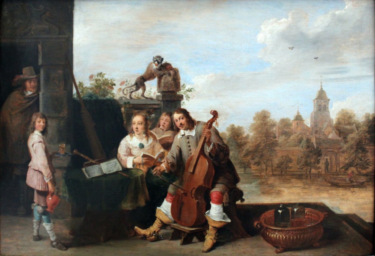 Der Maler mit seiner Familie tekijältä David Teniers the Younger