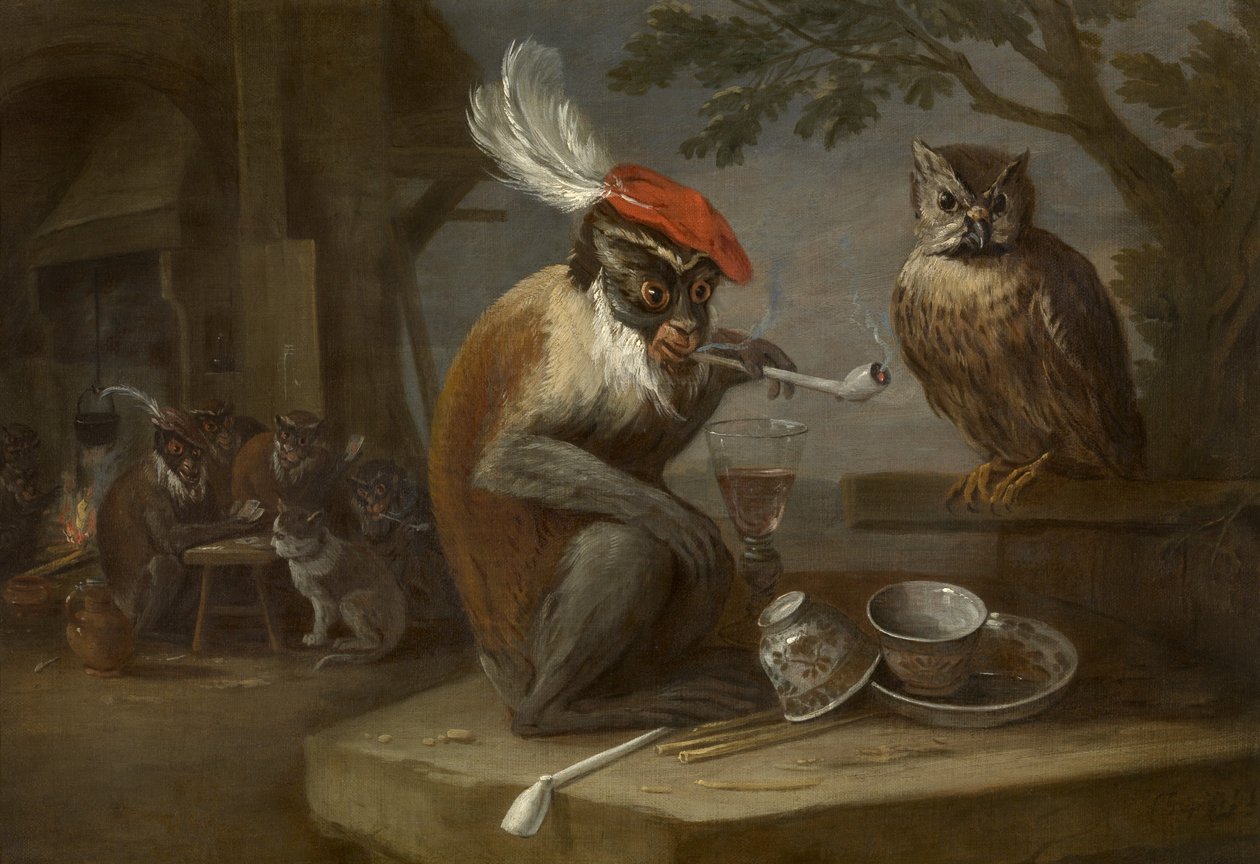 Apina temppu tekijältä David Teniers the Younger