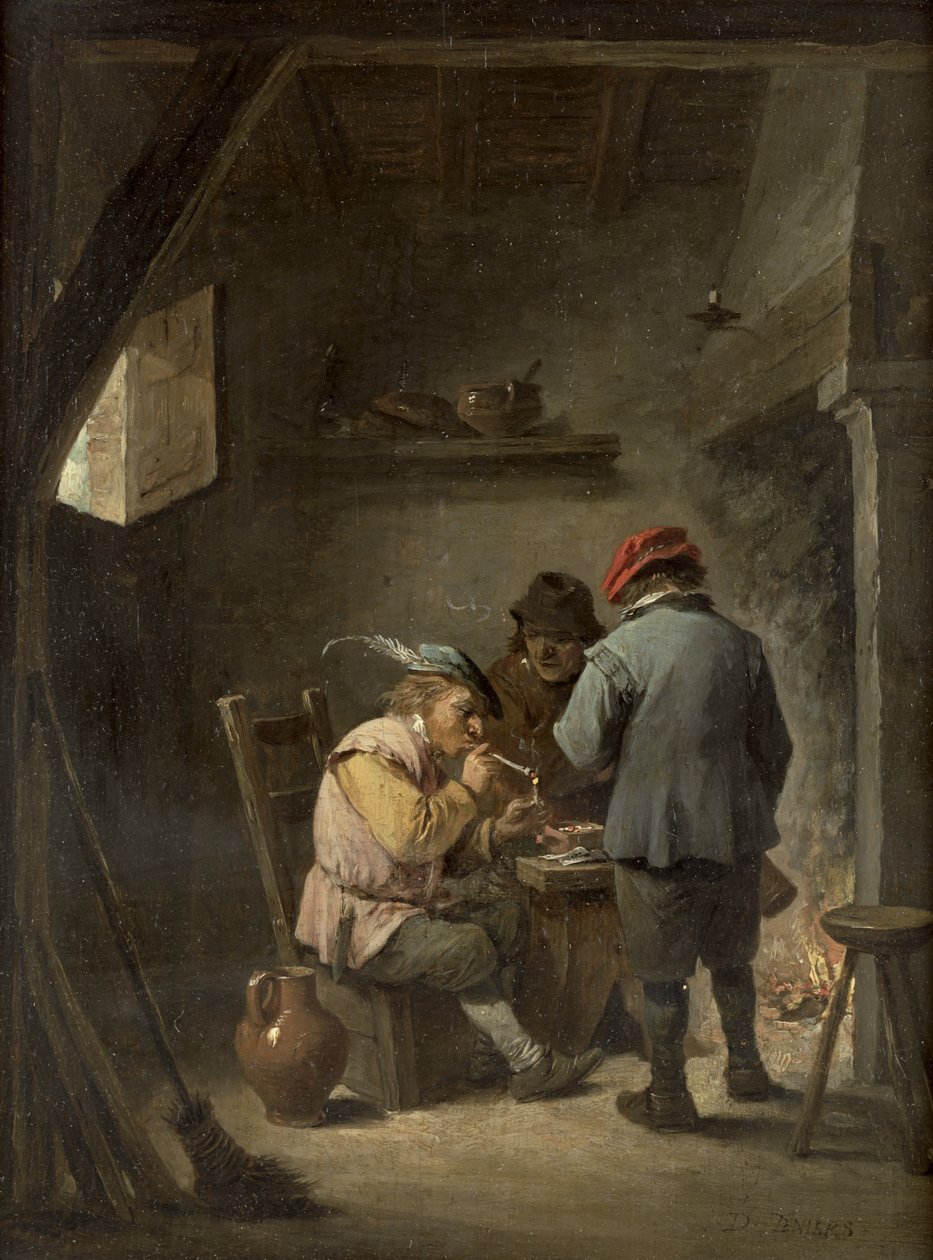 Talonpojat majatalon äärellä tekijältä David Teniers the Younger