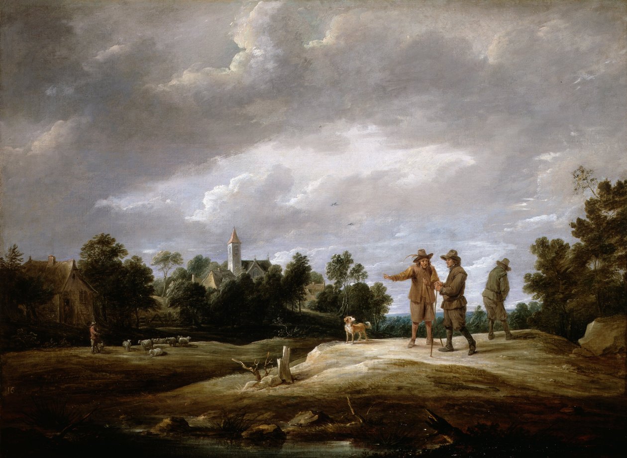 Talonpojat keskustelevat tekijältä David Teniers the Younger