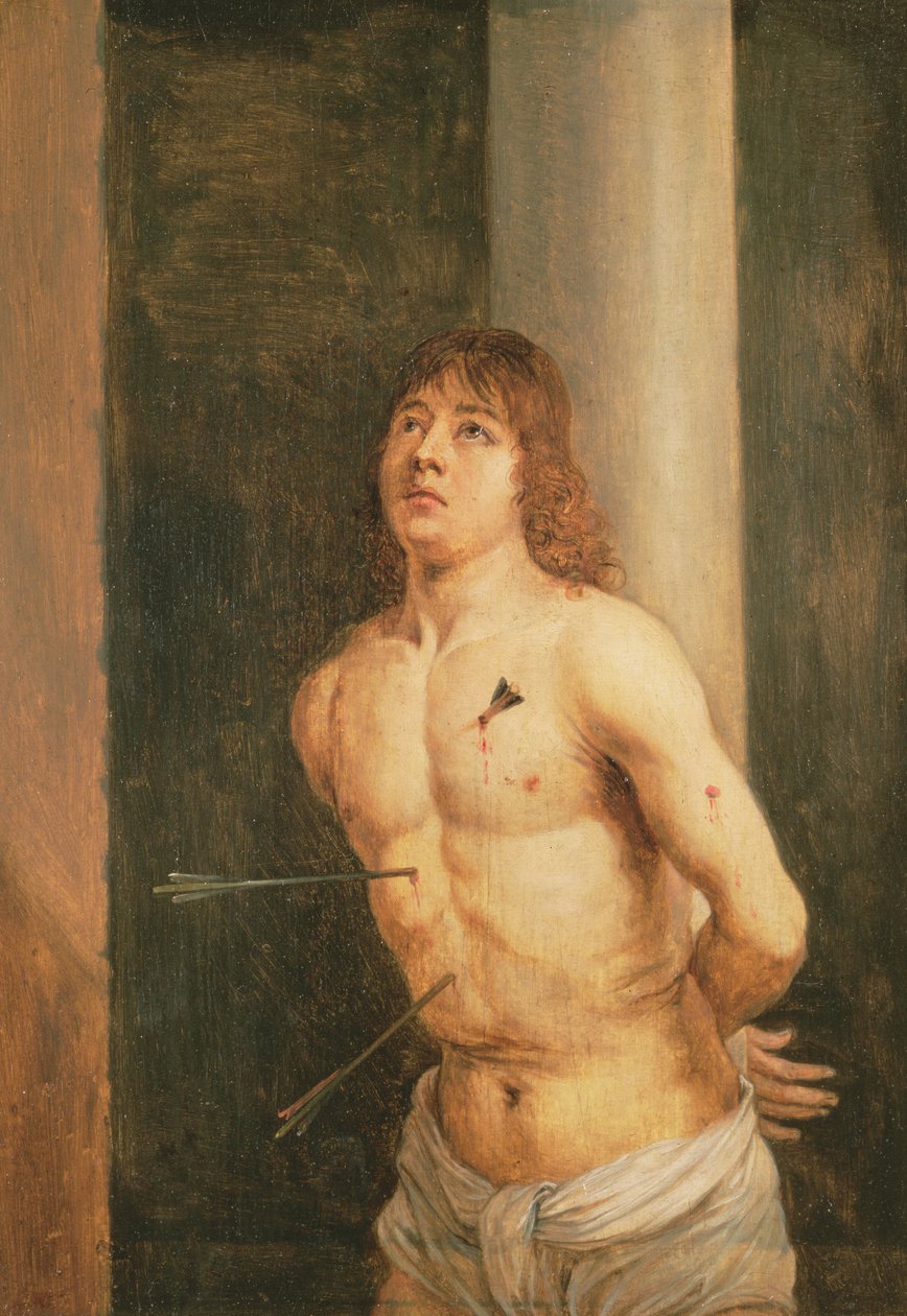 Pyhä Sebastian, 1651-56 (paneeli) tekijältä David Teniers the Younger