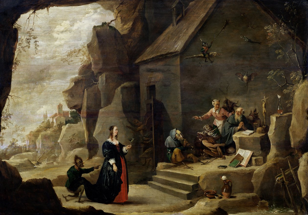 Pyhän Antoniuksen kiusaus tekijältä David Teniers the Younger