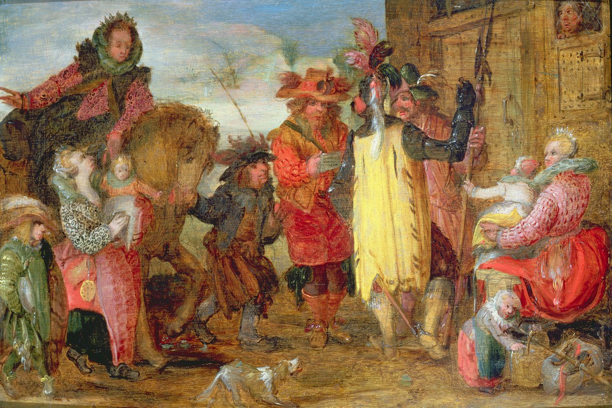 Jeanne de Flandres (1472-15459) aikoo vapauttaa vankeja tekijältä David Vinckboons