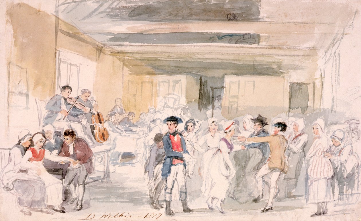 Tutkimus "Penny Weddingille", 1817 tekijältä David Wilkie