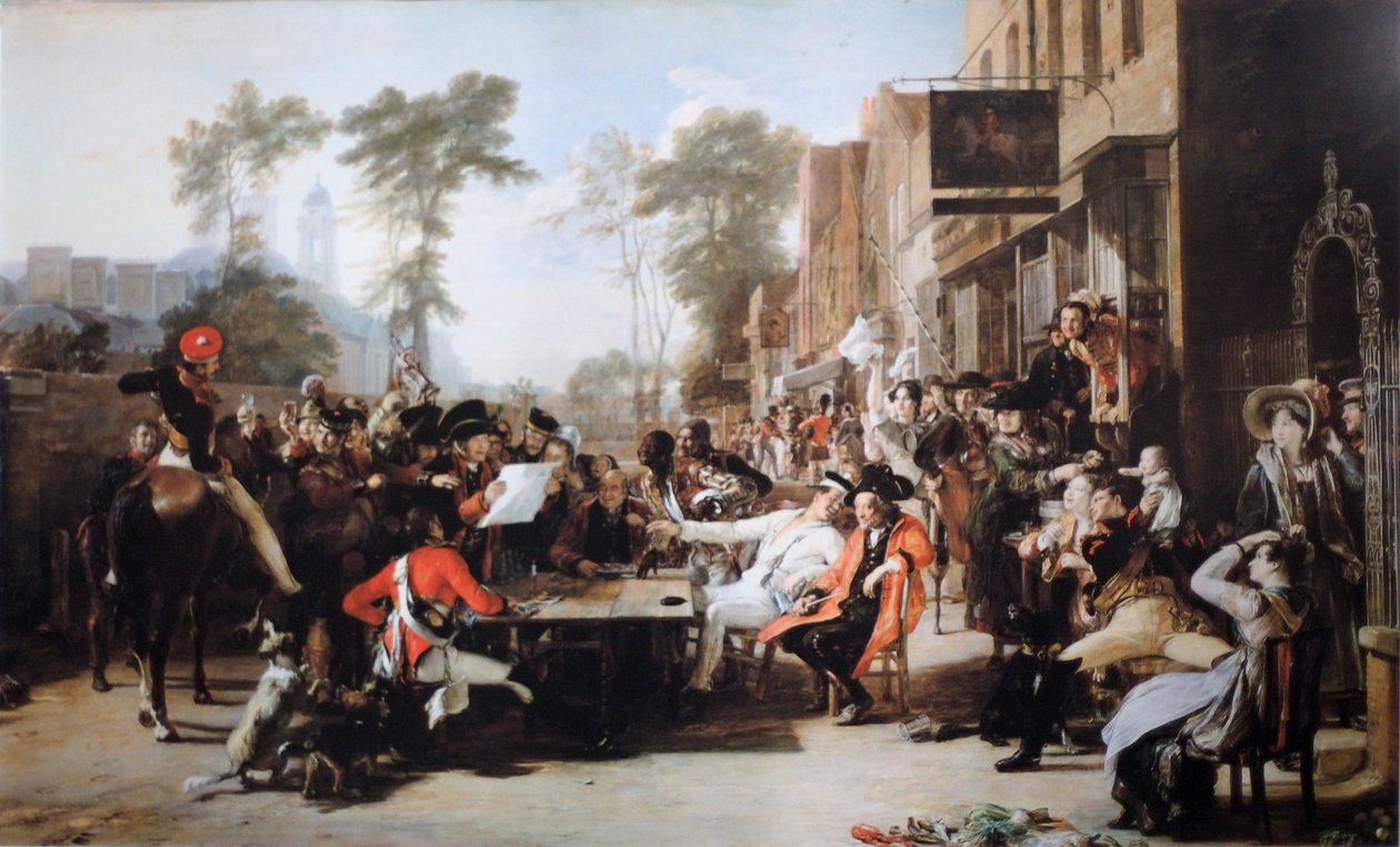 Chelsean eläkeläiset lukevat Waterloon lähetystä tekijältä David Wilkie