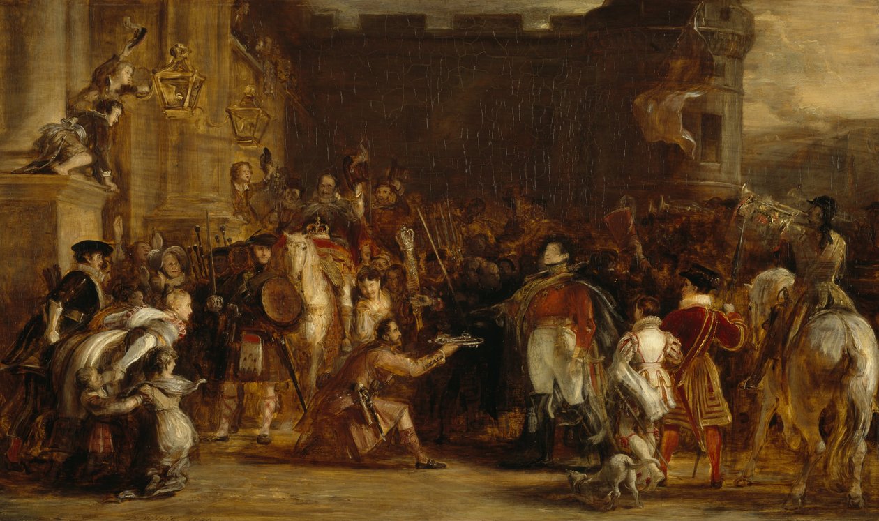 George IV: n sisäänkäynti Holyroodhousen palatsissa tekijältä David Wilkie