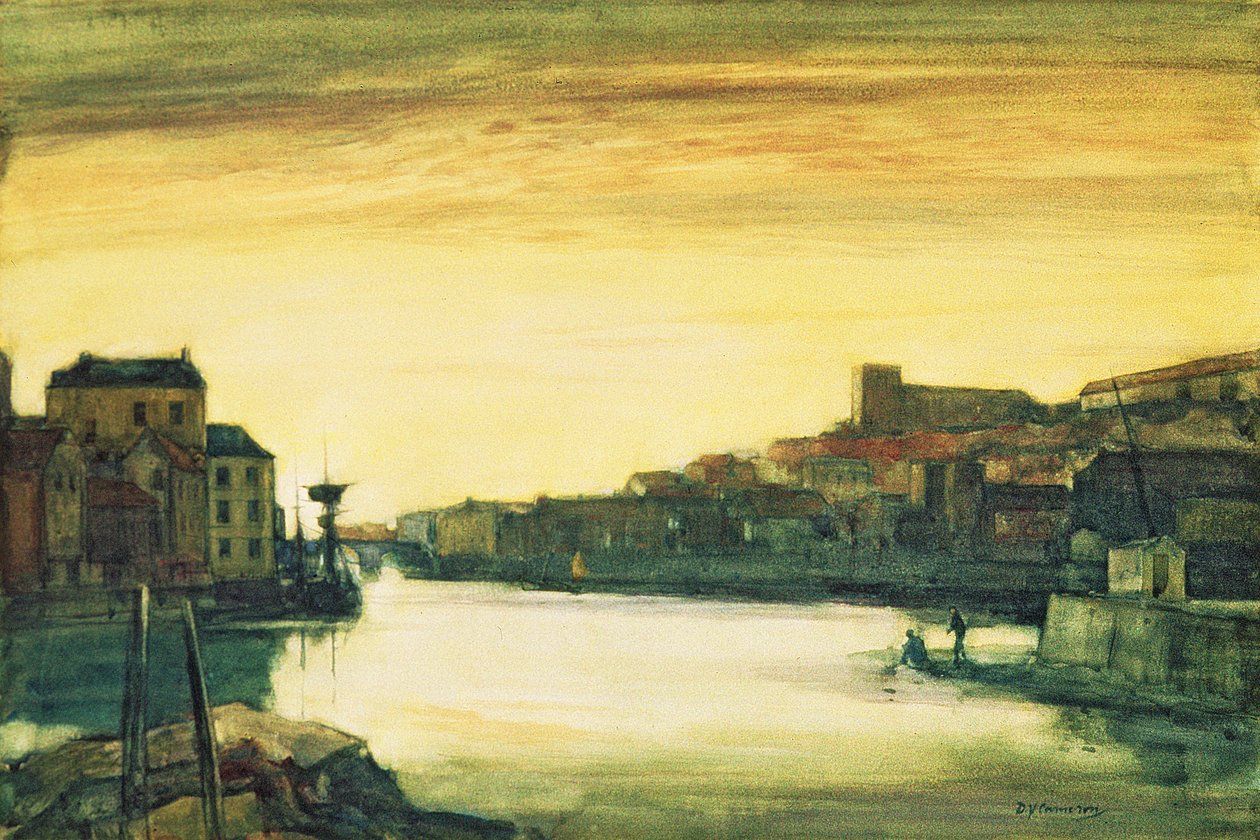 Whitby: Port Scene tekijältä David Young Cameron