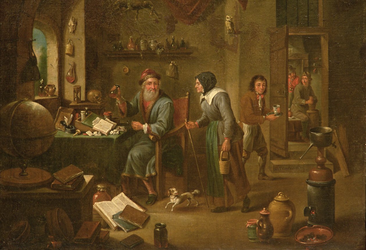 Alkemistin tutkimus (katso lisätietoja 164373) tekijältä David Teniers the Elder