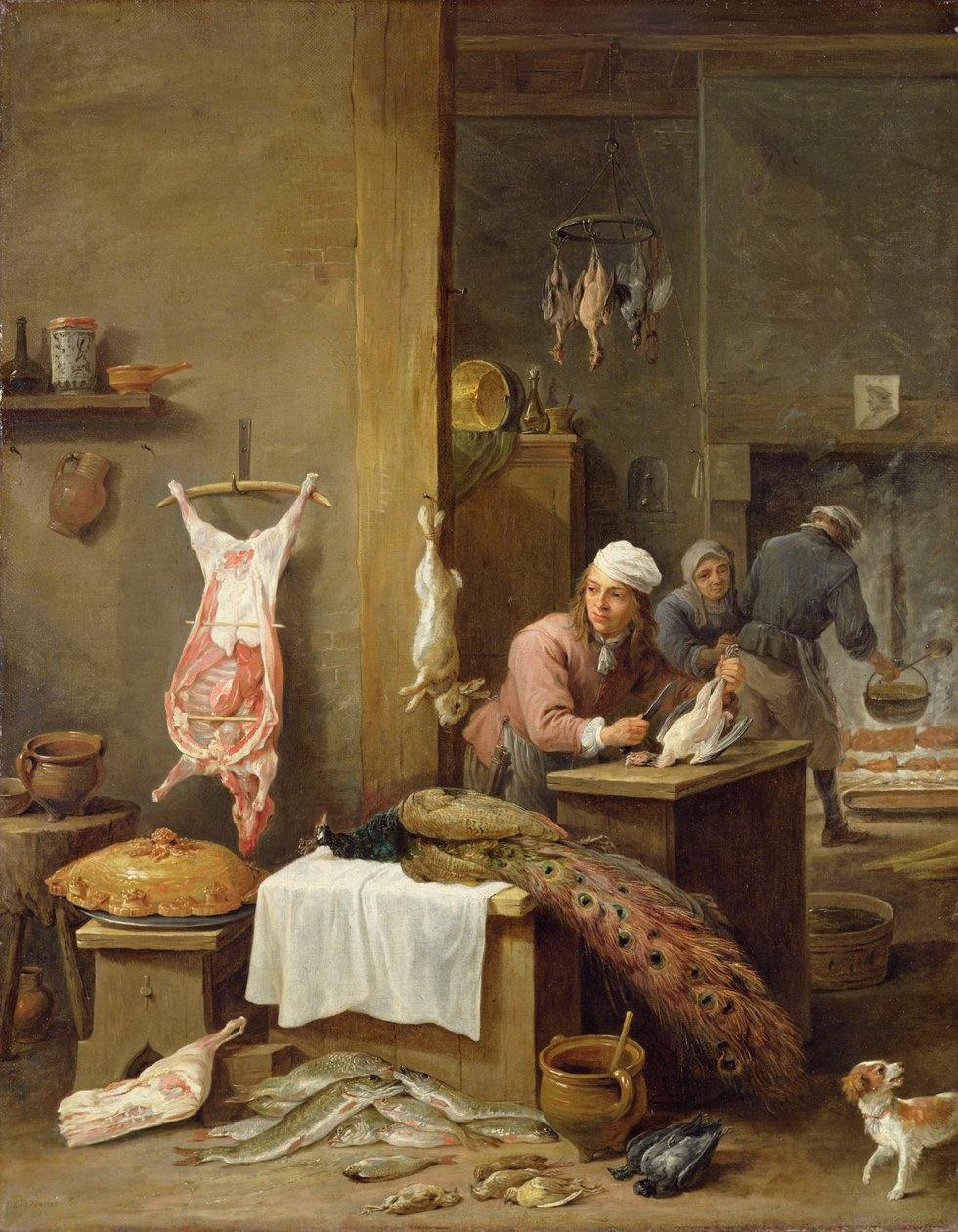Keittiössä, 1669 tekijältä David Teniers the Younger
