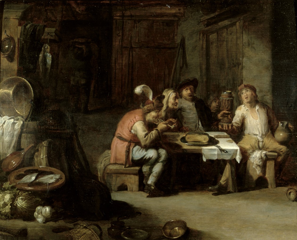 Alehousen sisustus, noin 1630-luku tekijältä David Teniers the Younger