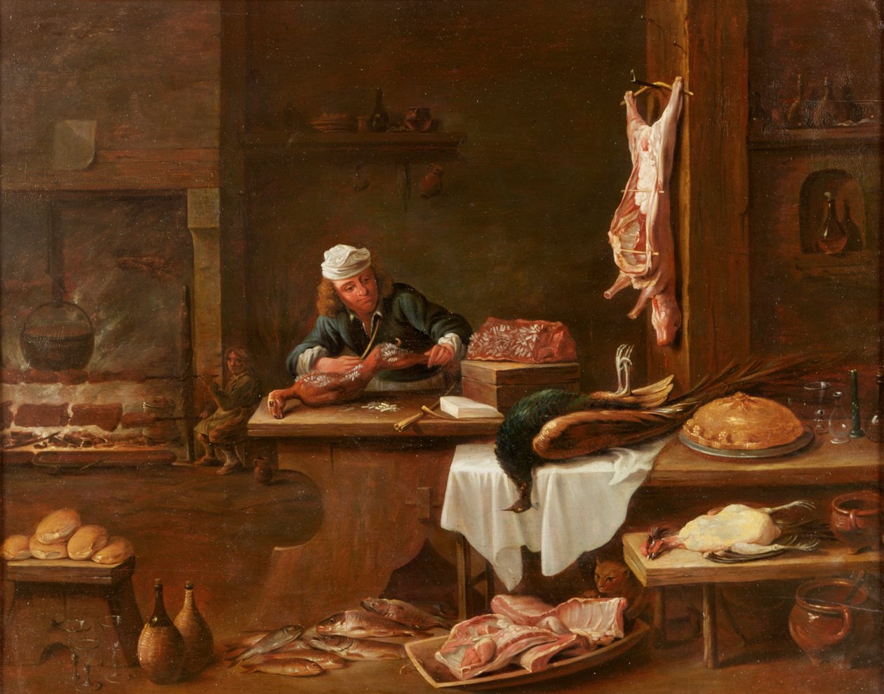 Hollantilaisen kartanon keittiö tekijältä David Teniers the Younger