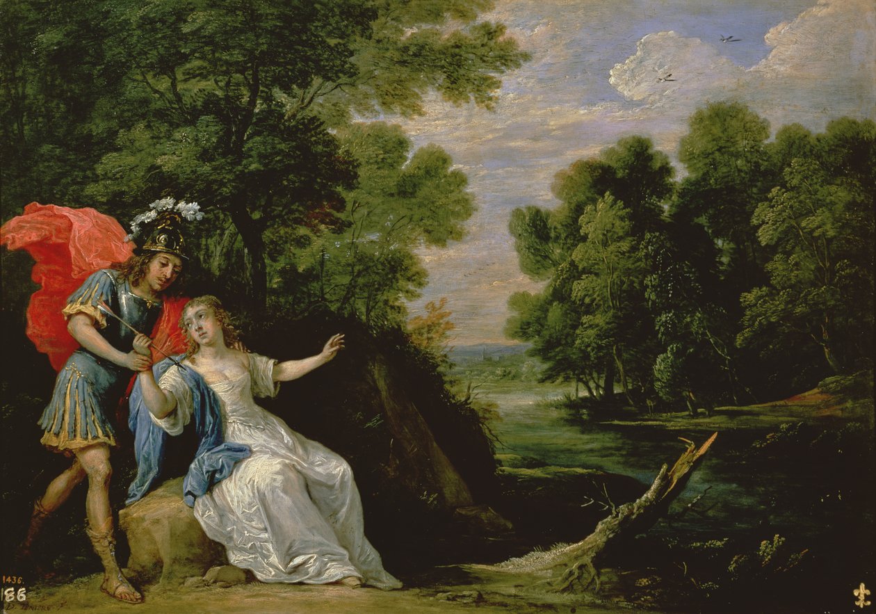 Rinaldon ja Armidan sovinto, 1836 tekijältä David Teniers the Younger