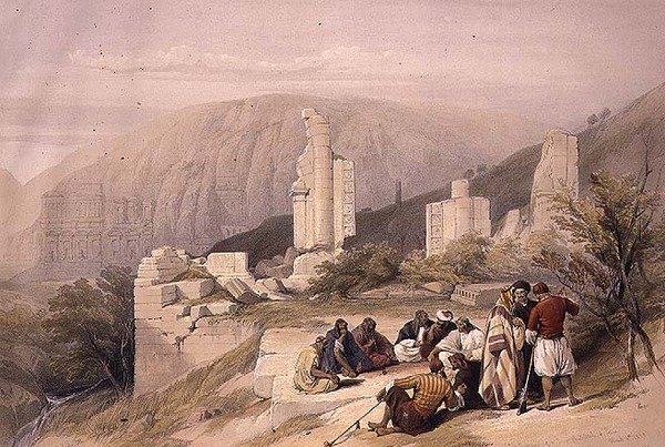 Riemukaarin jäännökset Petrassa, 8. maaliskuuta 1839, levy 100 
