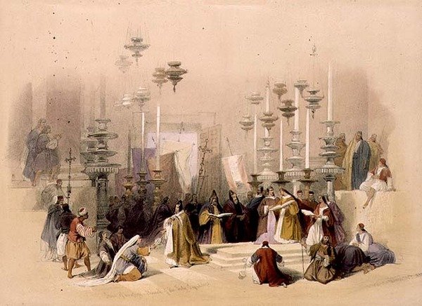 The Stone of Unction, Pyhän haudan kirkko, 30. maaliskuuta 1839, levy 19 